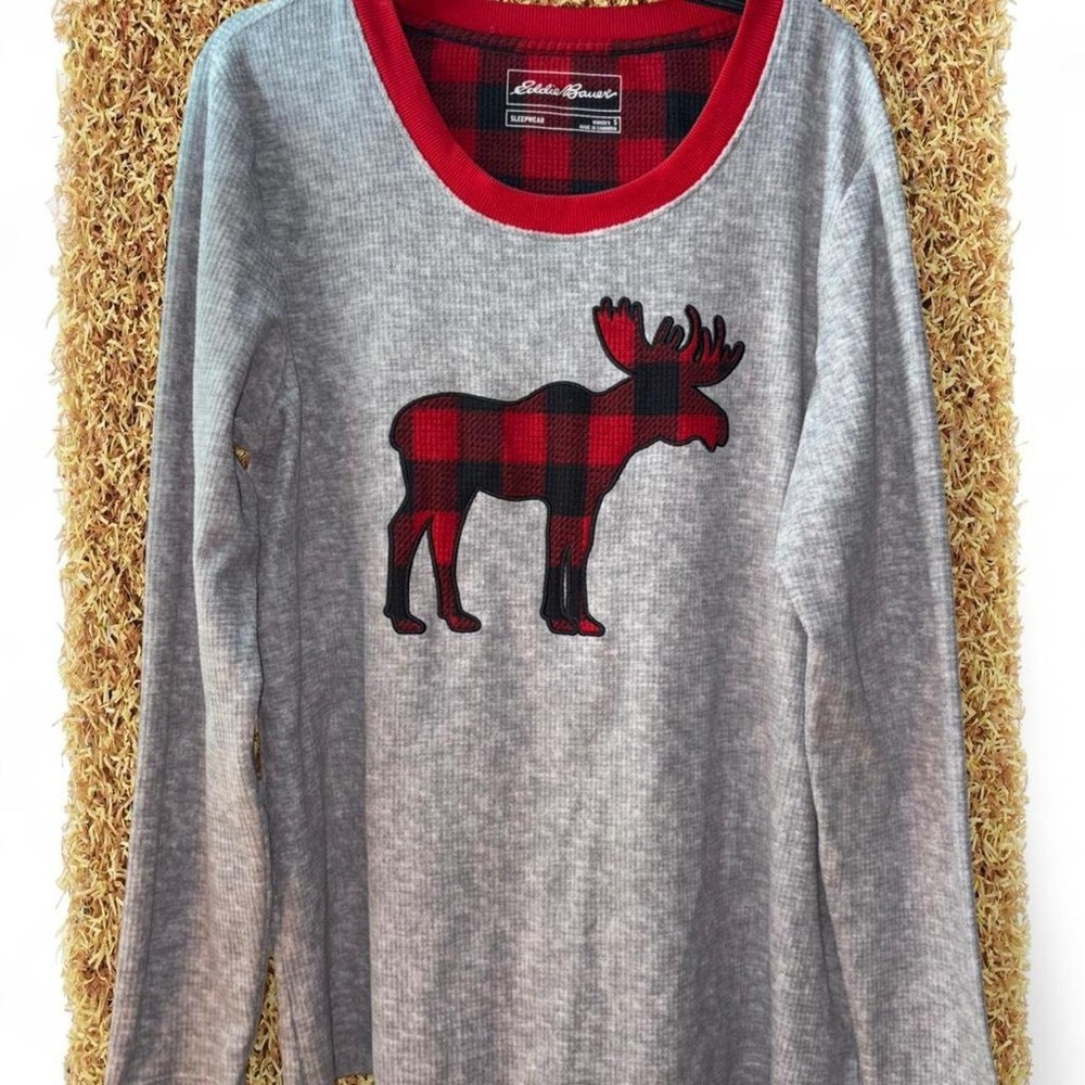 Eddie Bauer Red and Black Plaid Sleepwear